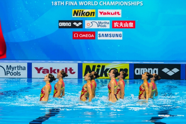 [사진=오상용 기자] 광주세계수영선수권대회 아티스틱 수영, 팀 테크니컬 예선전 스위스