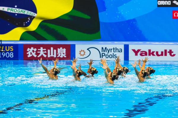 [사진=오상용 기자] 광주세계수영선수권대회 아티스틱 수영, 팀 테크니컬 예선전 브라질