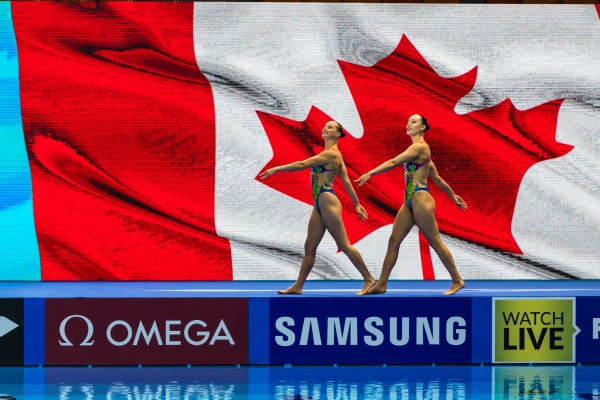 [사진=오상용 기자] 2019광주세계수영선수권대회, 듀엣 프리 결승전, 캐나다(CAN) HOLZNER Claudia, SIMONEAU J.