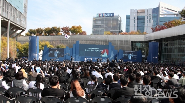 3일 오전 동구 국립 아시아문화전당 야외광장에서 열린 ‘제90주년 학생독립운동 기념식’(사진=조영정 기자)