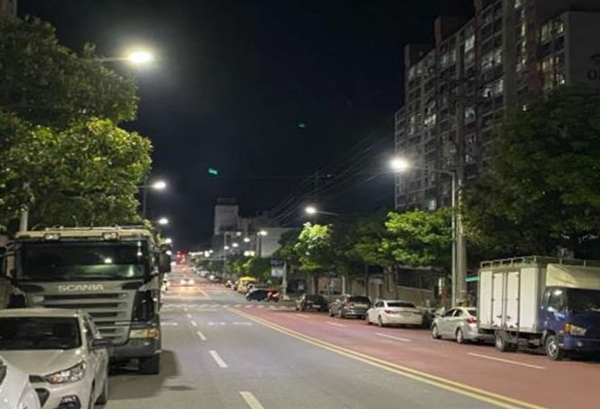 노후한 가로등을 고효율 LED 등으로 교체하며 야간 보행 환경을 크게 개선했다고 22일 밝혔다./장흥군 제공